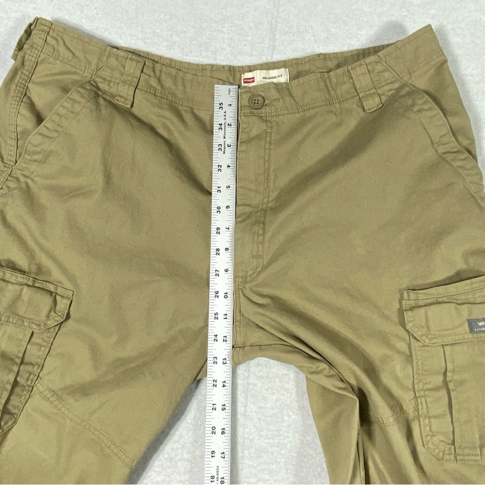 Wrangler Relaxed Fit Cargo Pants Men's 40x30 Khaki Beige Rugged Utility Casual - Picture 11 of 12